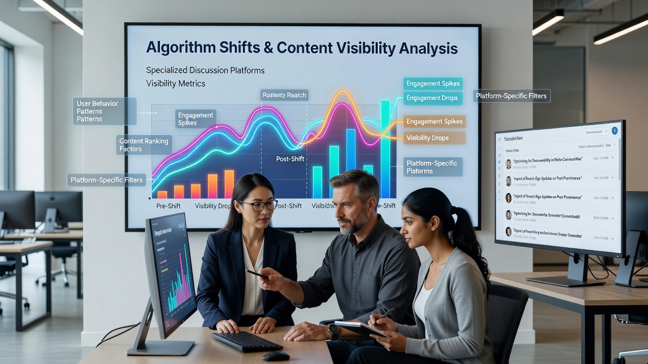 Examining Algorithm Shifts That Influence Content Visibility on Specialized Discussion Platforms