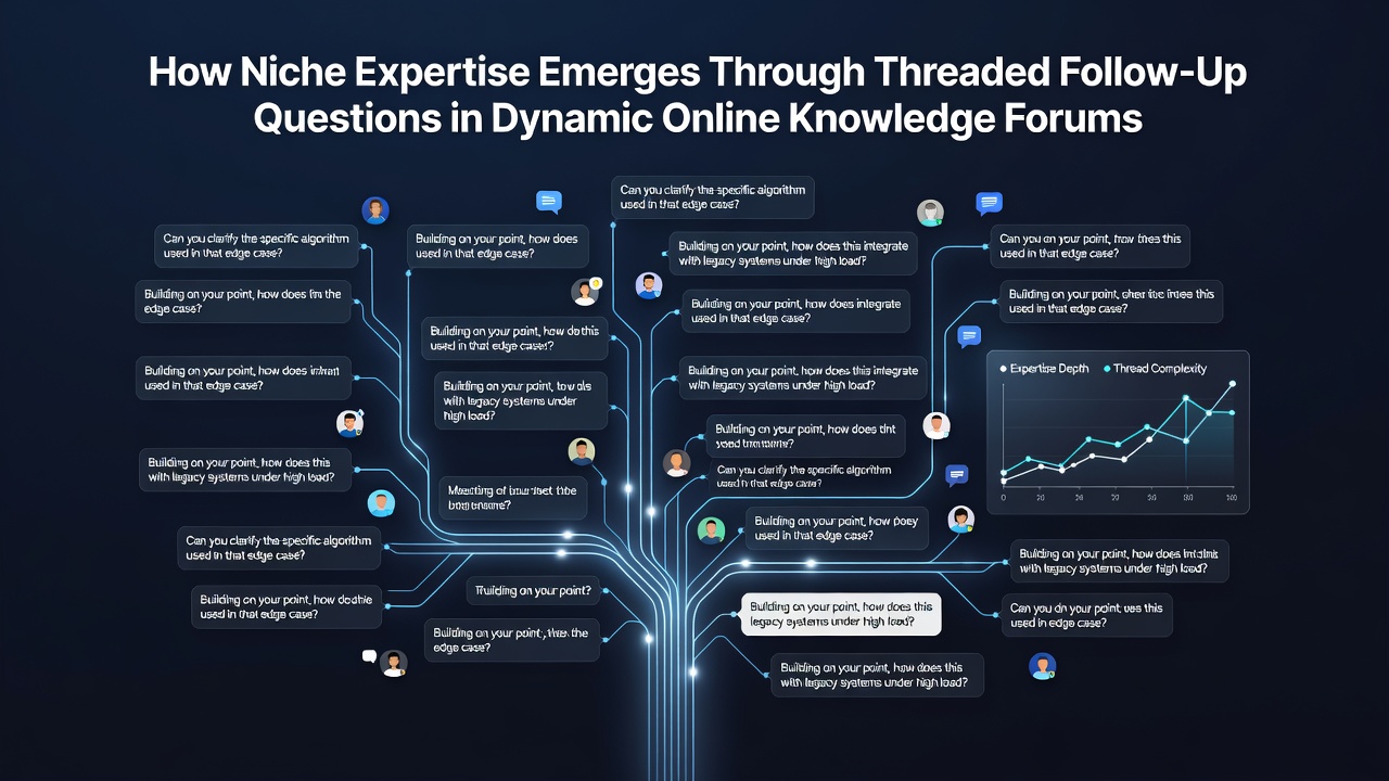 How Niche Expertise Emerges Through Threaded Follow-Up Questions in Dynamic Online Knowledge Forums